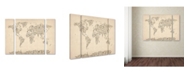 Trademark Global Michael Tompsett 'Music Note World Map' Multi Panel Art Set Small - 32" x 24" x 2"